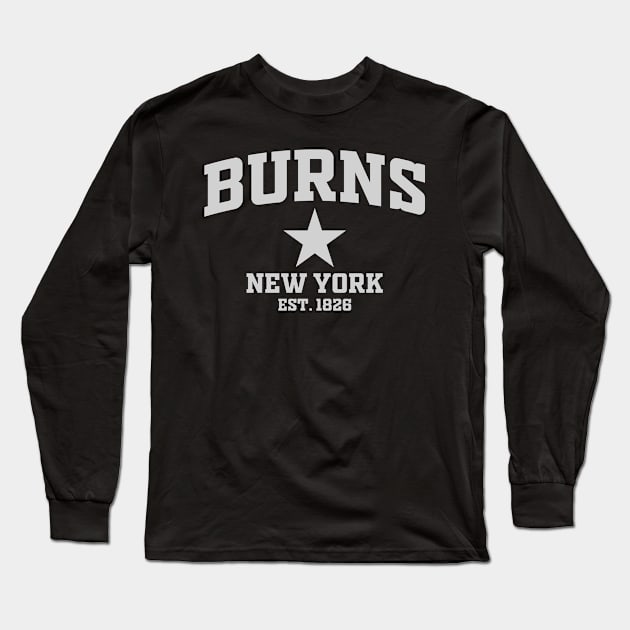 Burns New York Long Sleeve T-Shirt by LocationTees